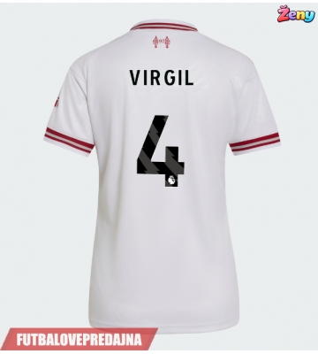Lacne Ženy Futbalové dres Liverpool Virgil van Dijk #4 2026-27 Krátky Rukáv - Preč